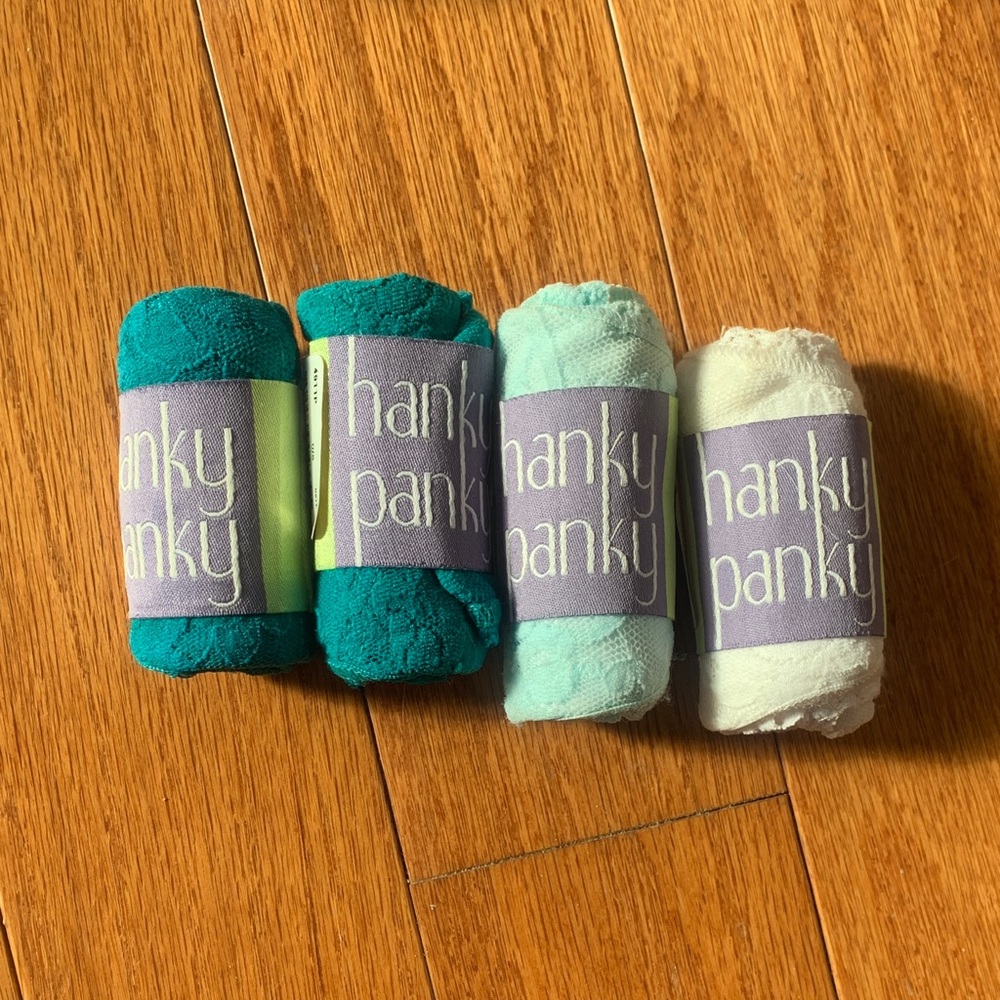 Hanky Panky Vibrant Lace Thongs Set of 4